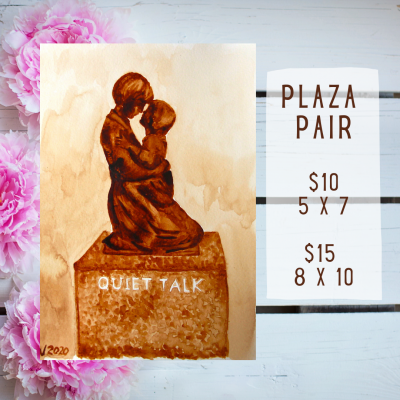 Plaza Pair CoffeeART Print